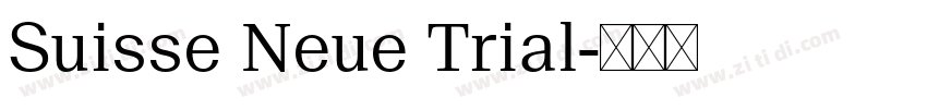 Suisse Neue Trial字体转换